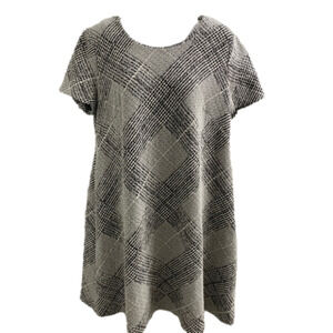 Calvin Klein size 14 dress plaid knit feel